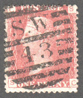 Great Britain Scott 33 Used Plate 118 - SC - Click Image to Close